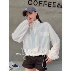 허리 끈조절 바람막이