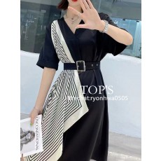 스카프풍 실크 원피스