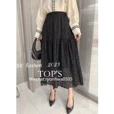 꽃무늬 레이스 치마